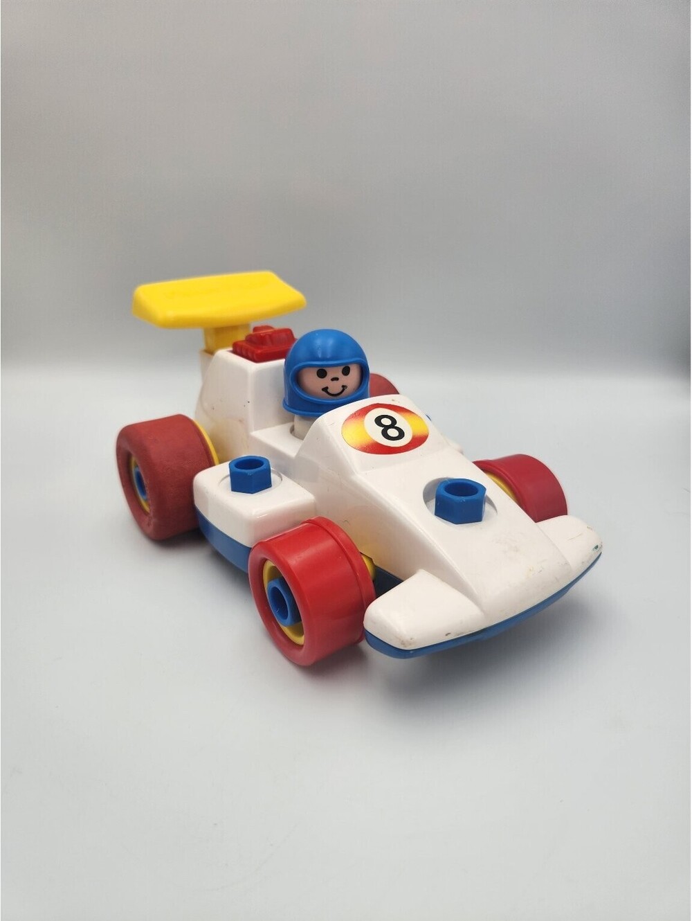 Vintage 1984 Fisher-Price Little People Formula 1 Race Car #184 with Driver C7